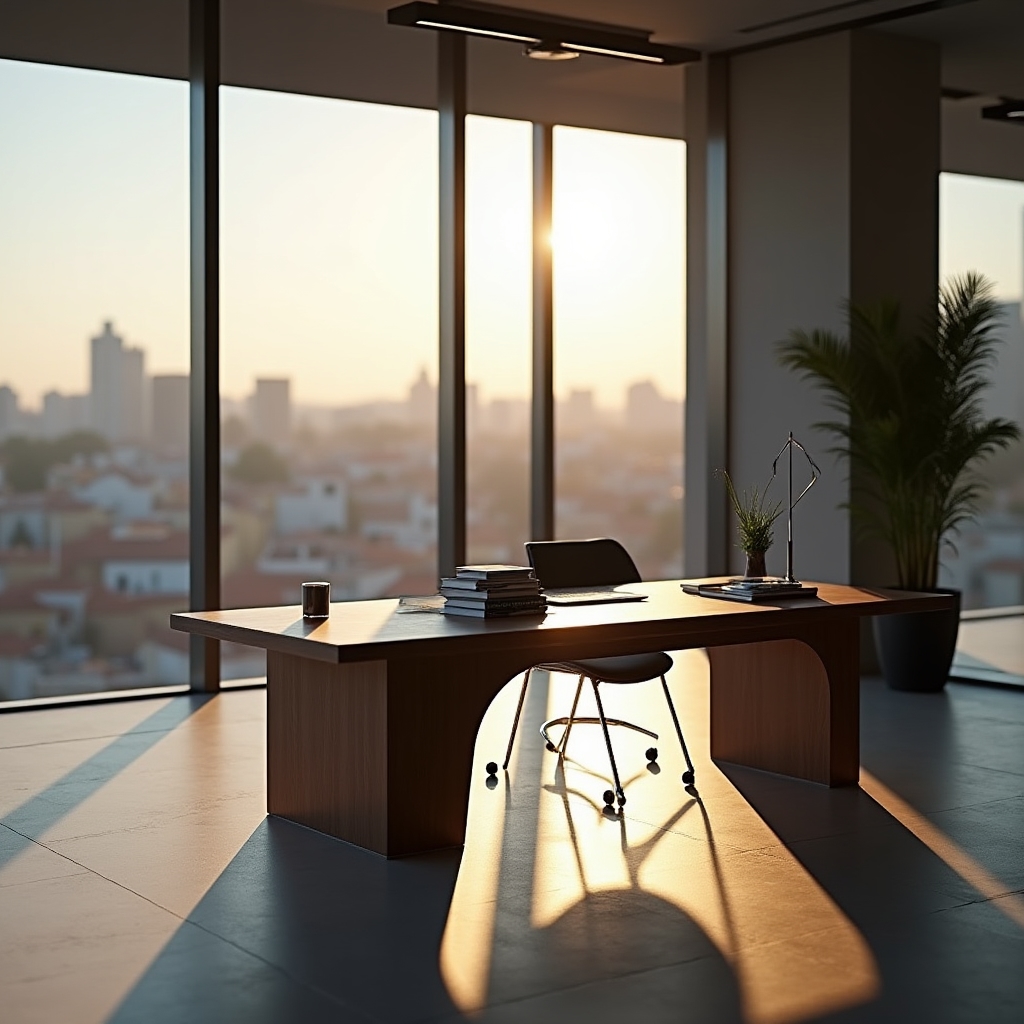 Modern professional workspace in Burgos with financial documents and laptop